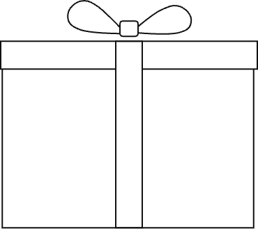 Diagram of recommended gift dimensions for the ceremony